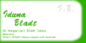 iduna bladt business card